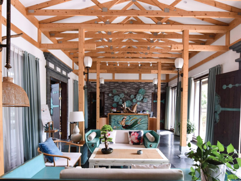 Casas de huéspedes con estructura de madera cerca del Slender West Lake en Yangzhou