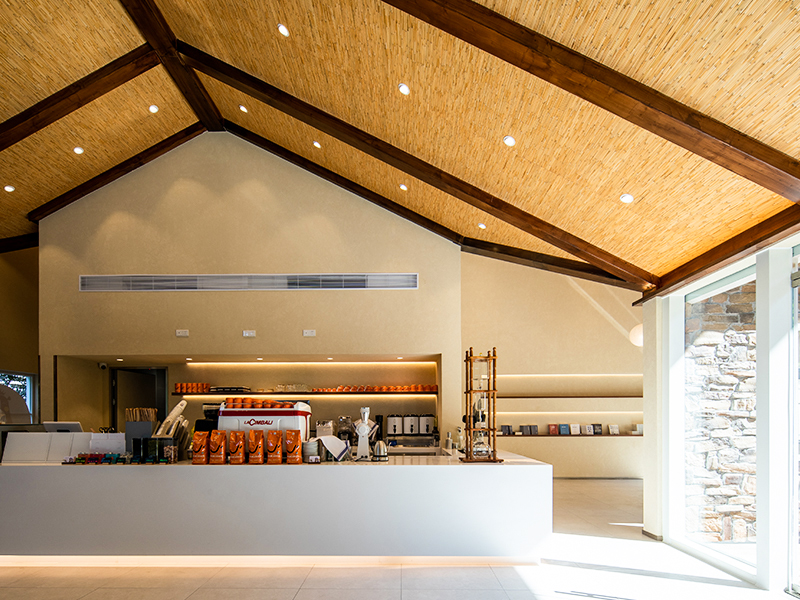 Café con estructura de madera del lago Songshan Huawei