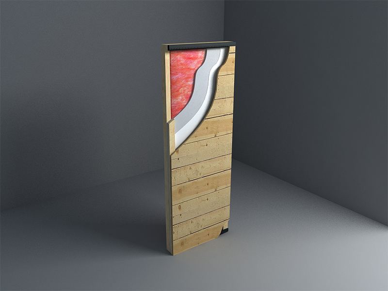 Material de pared SPF para paredes exteriores